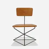 Luther Conover, chair, c. 1950, redwood, enameled steel