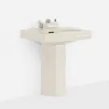 Henry Dreyfuss, Crane Neuvogue Pedestal sink, c. 1939, porcelain, aluminum, chrome
