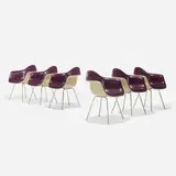 DAX-1s, set of six by Charles and Ray Eames, molded fiberglass, vinyl, zinc-plated steel, rubber, plastic, sold Feb 2019