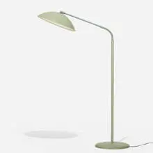 floor lamp, model 59022 by Kurt Versen, c. 1940, enameled steel, enameled aluminum, enameled brass, sold Feb 2019