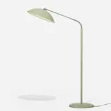 Kurt Versen, floor lamp, model 59022, c. 1940, enameled steel, enameled aluminum, enameled brass