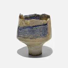 Untitled (vessel) by Ruth Duckworth, c. 1970, glazed stoneware, sold Feb 2019
