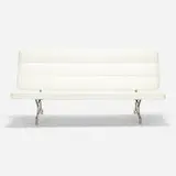 sofa, model 3473 by Charles and Ray Eames, 1964, leather, cast aluminum, plastic, sold Feb 2019