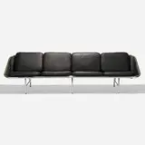 Sling sofa, model 6833 by George Nelson & Associates, c. 1963, leather, chrome-plated steel, rubber, sold Feb 2019