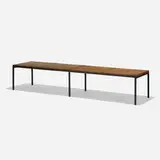 Florence Knoll, T Angle bench, 1956, walnut, enameled steel
