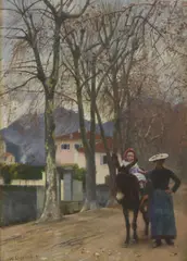 William Logsdail, Untitled, oil on artist's board 36.5 x 26cm