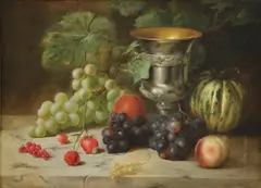 Untitled by Vernon Hughes, oil on canvas 43 x 61cm, sold Mar 2021