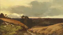 Untitled by Sidney Richard Percy, oil on canvas 27 x 48cm, sold Mar 2021