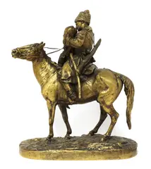 Yevgeny Yevgenyevich Lanceray, Untitled, a gilt bronze figure group