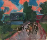 Max Pechstein, Morgenrot, 1919, Öl auf Leinwand