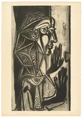 Pablo Picasso, La femme à la fenêtre, 1952, Aquatinta auf Arches-Velin