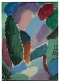 Variation by Alexej von Jawlensky, 1915, Öl auf leinenstrukturiertem Papier, auf Leinwand aufgezogen, sold Jun 2015
