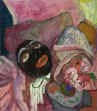 Schwarze Maske mit Rosa by Gabriele Münter, 1912, Öl auf Leinwand, sold Nov 2011
