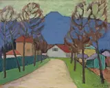 Gabriele Münter, Landstraße am Bahnhof