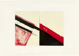 Blinky Palermo, Konvolut: „'who knows the beginning and who knows the end' I“ /„'who knows the beginning and who knows the end' II, 1976, Jeweils Acryl auf Zeichenpapier, 2 Blätter nebeneinander auf Karton montiert