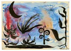 Alexander Calder, Ohne Titel, 1953, Aquarell und Tuschpinsel auf Velin