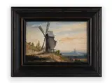 Anton Waldhauser, Windmill, Late 19th/early 20th century, Oil on wood