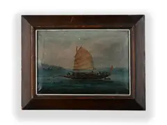 Karel Řezníček, Junk Ship, 1893, Oil on canvas