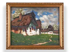 Jan Honsa, Village Houses, Mixed media, cardboard
