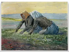 Karel Nejedlý, Women on the Field, Late 19th/early 20th century, Watercolour, gouache, cardboard