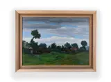 Rudolf Bém, On the Edge of a Village, 1937, Oil on cardboard