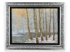 Karel Kupka, Winter Mood, 1940s, Oil on cardboard