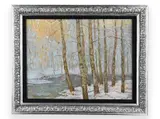 Karel Kupka, Winter Mood, 1940s, Oil on cardboard