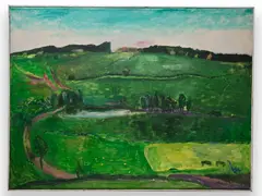 Karel Valter, Husitský Beránek Near Hlasivo, 1972, Oil on canvas