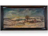 Alois Všetečka, Winter Landscape, 1957, Oil on canvas
