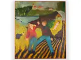 Petr Skácel, Country Brawl, 1971, Oil on canvas