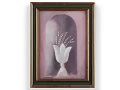 Lily of the Valley by Vladimír Komárek, 1960s, Oil on hardboard, sold Mar 2023