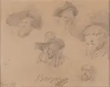 Václav Brožík, Study of Heads of Nobleman