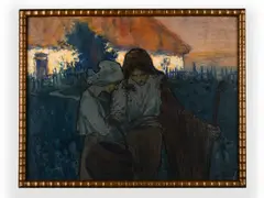 Viktor Foerster, Evening Scene, Late 19th/early 20th century, Ink, watercolour, pastel, paper