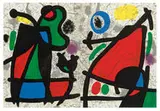 Two pages from Derrière le Miroir by Joan Miró, 1970, Color lithograph on paper, sold Feb 2019