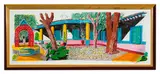 Hotel Acatlán: Second Day (from Moving Focus) by David Hockney, 1984-1985, 28-color lithograph on TGL handmade wove paper in two parts, sold Sep 2018