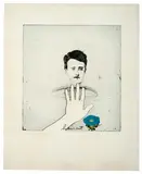 Jim Dine, Blue Haircut; Untitled (2), Etching with offset lithograph on J. Green Mould Made paper; lithograph on Italia handmade paper