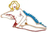 Tom Wesselmann, Steel Drawing: Rosemary Lying on One Elbow, 1989, Laser-cut steel with alkyd oil