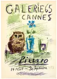 Owl, Glass and Flower by Pablo Picasso, 1956, 6-color lithograph on paper, sold Sep 2018