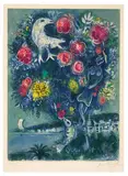 Charles Sorlier, La Baie des Anges au Bouquet de Roses (from Nice et la Côte d'Azur), 1967, Color lithograph on Arches Vellum paper
