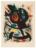 Lithograph (for Pasadena Art Museum) by Joan Miró, 1969, Lithograph on Arches paper, sold Sep 2018