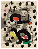 Page (from Oiseau Solaire, Oiseau Lunaire, Étincelles) by Joan Miró, 1967, Lithograph on Arches paper, sold Sep 2018