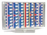 Untitled (British and American Flags) by Yaacov Agam, Double-sided color screenprint on paper, accordion folded, and mounted to acrylic base, sold Sep 2018