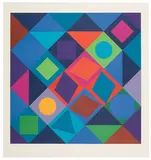 Victor Vasarely, Sikra, c. 1966, Color lithograph on paper