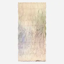 Nina Yankowitz, Untitled, 1971, acrylic spray on stretched and pleated canvas