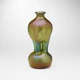 attribution Tiffany Studios, Early pulled-feather vase, c. 1895, hand-blown Favrile glass