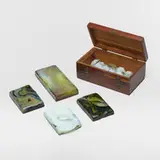 attribution Tiffany Studios, Collection of tiles, c. 1910, molded Favrile glass
