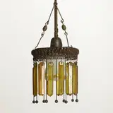 Chandelier by Tiffany Studios, c. 1910, hand-blown glass, patinated bronze, sold Mar 2024