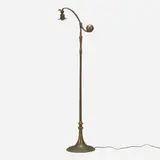Tiffany Studios, Counterbalance floor lamp base, c. 1910, acid-etched and gilt bronze