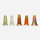 Early 20th Century, Collection of five shades, hand-blown Favrile glass, hand-blown glass