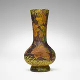 Daum, Vase with sycamore leaves, c. 1900, vitrified and acid-etched cameo glass